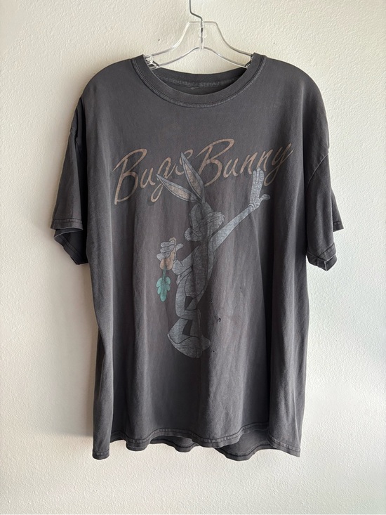 Looney Tunes Other - Official Vintage Looney Tunes Bugs Bunny Charcoal Gray T-Shirt Faded Distressed